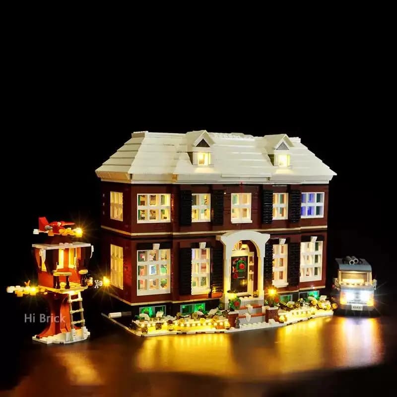 Set di Luci LED Creative Compatibili con Lego Ideas 21330 Home Alone, Modello di Blocchi da Costruzione, Lampada Decorativa (Solo Luci, Senza Blocchi)