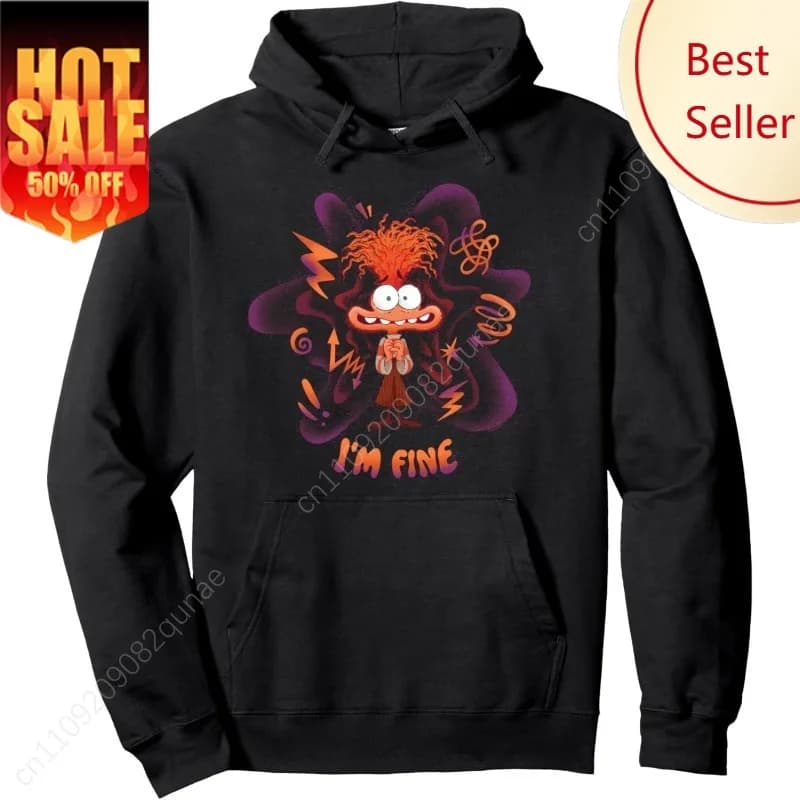 Disney Hoodie and Pixar's Inside Out 2 Emotions Ansia, are fine