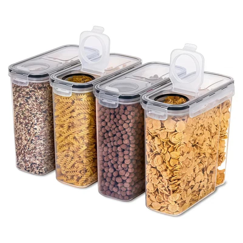 The Vacuum Sealed Food Storage Container With An Inverted Lid Is Used For Drying Food And Preserving Rice, Grains And Flour.