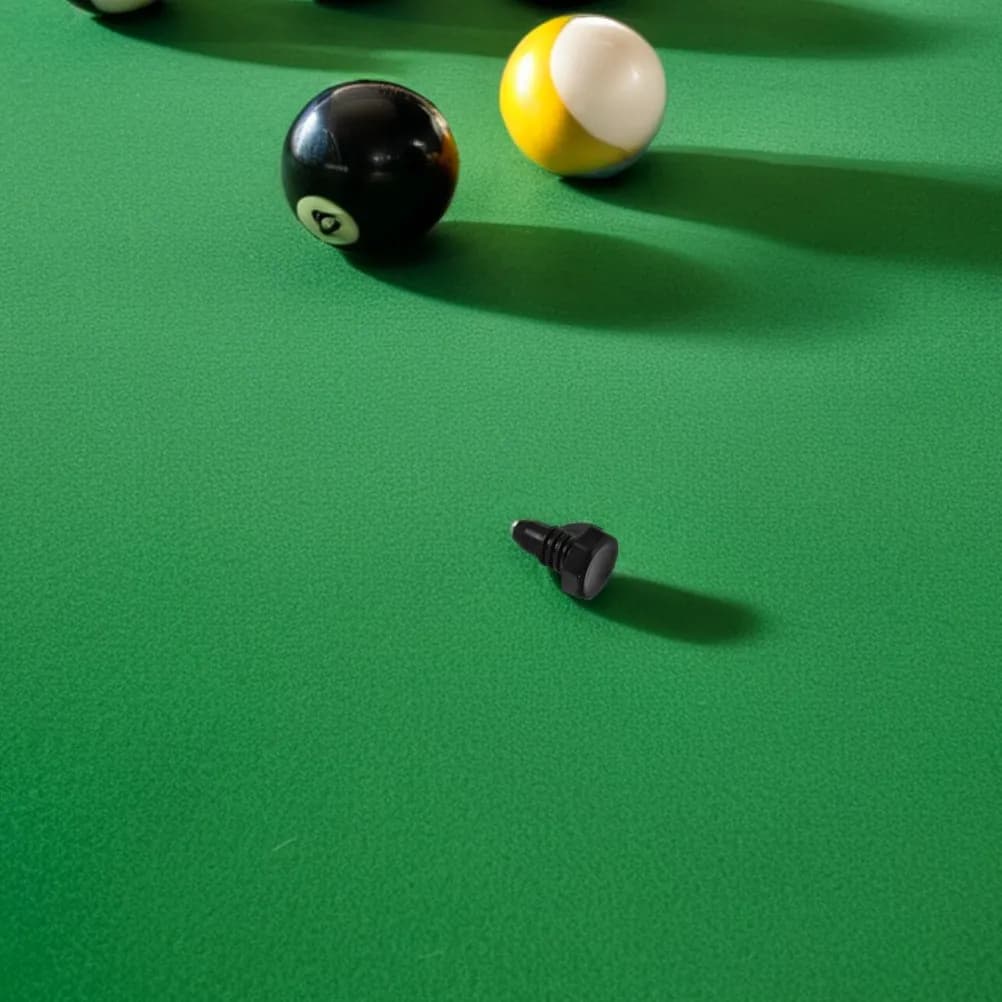 8 Pezzi Protezioni per Punta Stecca da Snooker, Cilindriche in Plastica Nera, Coperture per Coda Stecca da Biliardo, Tappi di Ricambio per Stecche da Biliardo