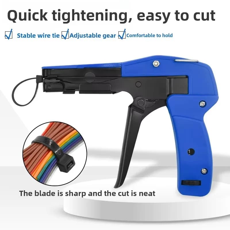 Cable Tie Gun Fastening Cutting Pliers For Nylon Tie Hand Tools Off Width 2.4 To 4.8MM Automatic Tension High Quality Heavy Duty