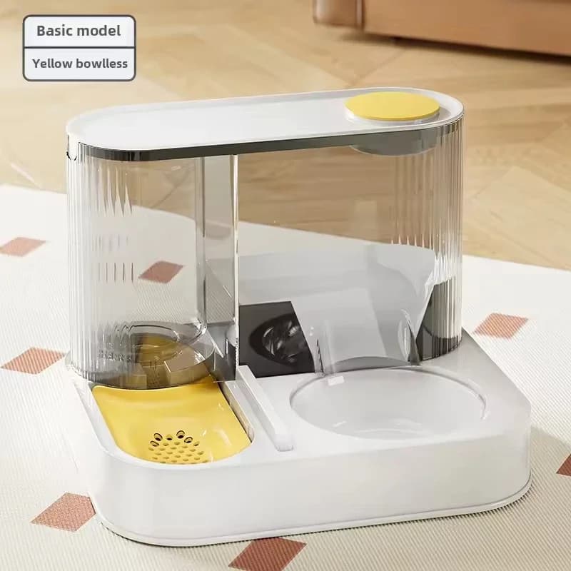 Ciotola Automatica 2-in-1 per Animali Domestici, Dispenser d'Acqua Integrato e Ciotola per Cibo/Acqua per Cani e Gatti