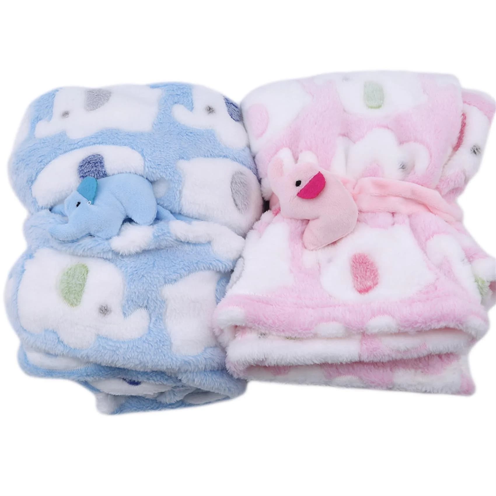 Coperta per neonati e fasce per neonato Coperta termica in morbido pile Trapunta di flanella Biancheria da letto per neonati Swaddle Wrap Set di biancheria da letto invernale solida