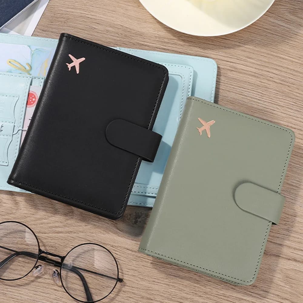 Passport Holder Covers Case Rfid Blocking Travel Wallet Passport Holder with Pen Holder, Cute Passport Book for Women/Men