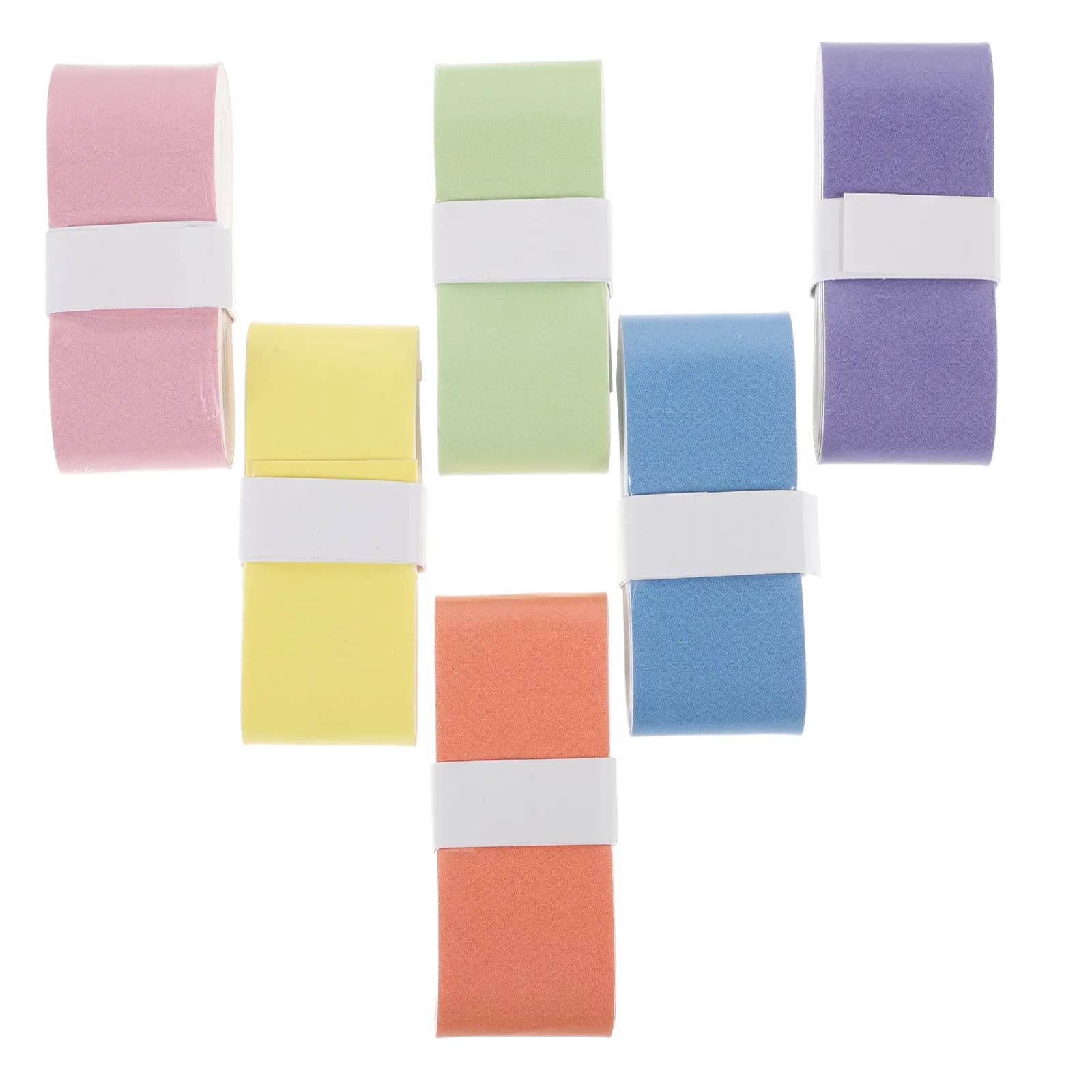 6Pcs Gradient Tennis Racket Grip Tape Precut Anti Slip Absorbent Dry Feel Overgrip for Badminton Paddle Sports Equipment Wrap