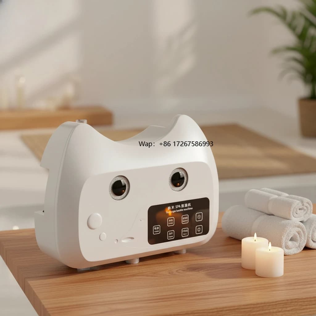 Macchina per Bolle SPA per Animali Domestici, Spazzola da Bagno/Massaggio, Schiumatore Automatico di Shampoo Nano per Uso Domestico per Cani e Gatti