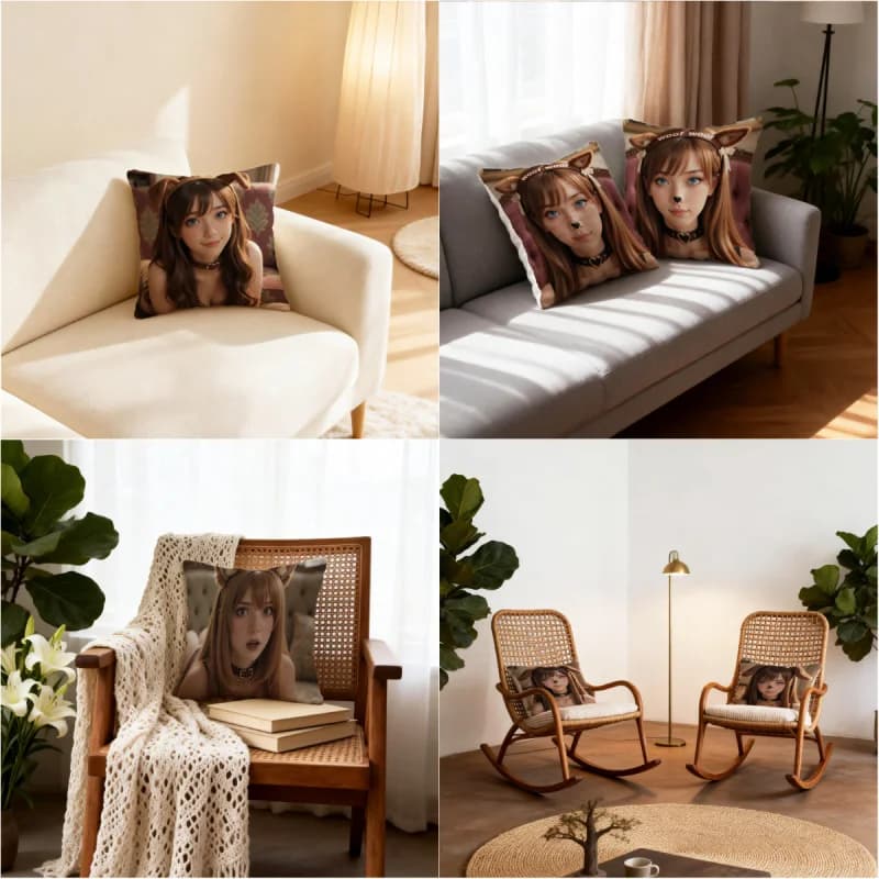 Euphoria Season 3 Woof Woof Print Pillow Cover 18x18 Inch Soft Polyester Cushion Case for Home Sofa Decor