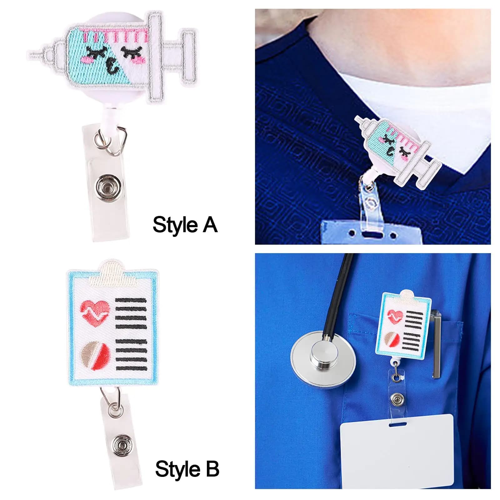 Porta badge identificativo retrattile, porta badge, corda telescopica divertente multiuso