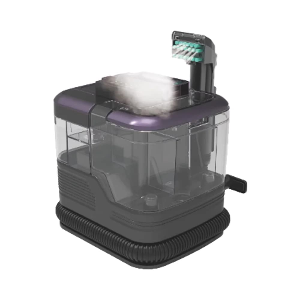 Electric 6-in-1 Steam Cleaner & Wet/Dry Vacuum 500W 2L Tank Hot Air Drying Portable for Sofa Carpet Mattress Home & Car Use