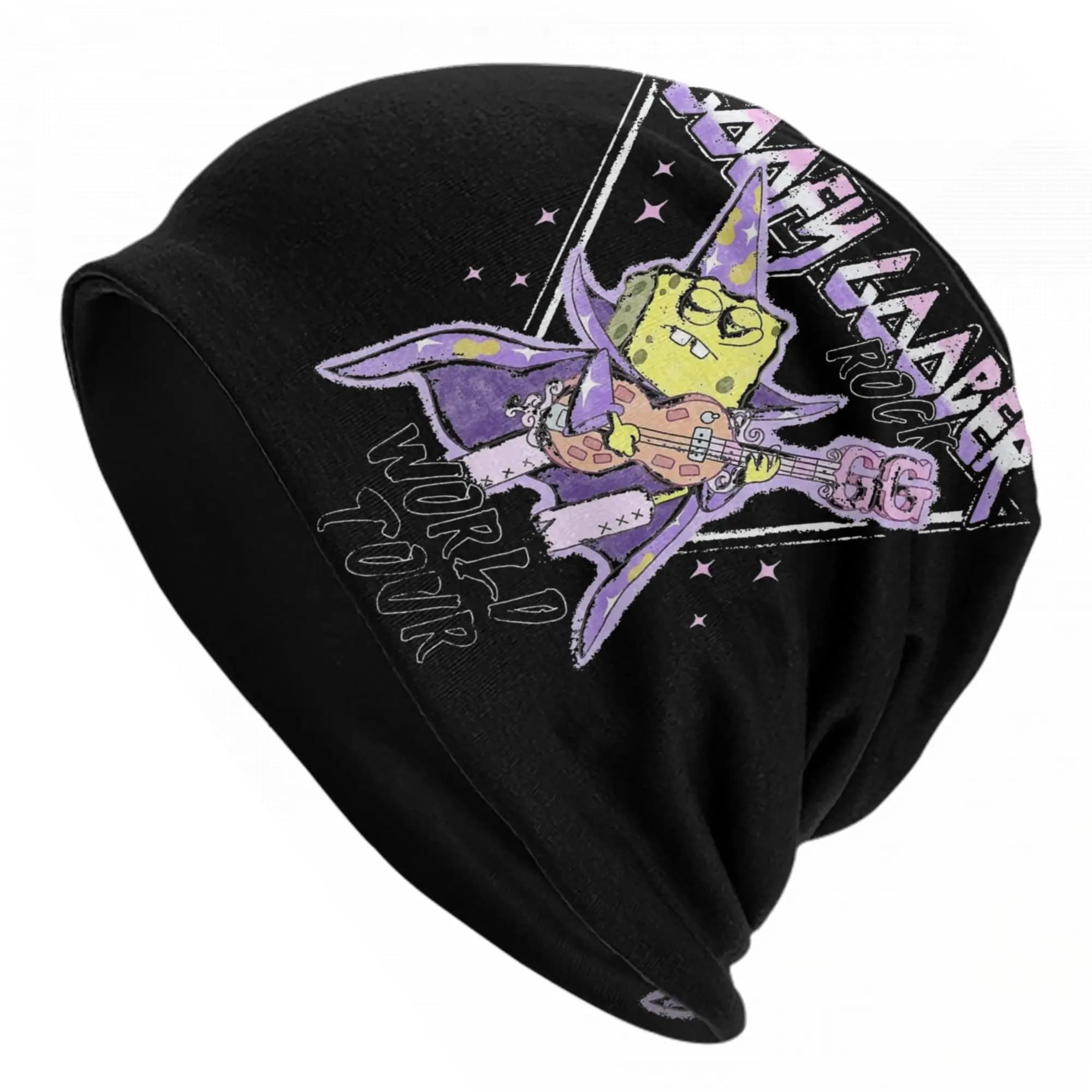 Spongebobed Cap Fashion Unisex Street Skullies Beanies Hat Spring Warm Multifunction Bonnet Knitted Hat