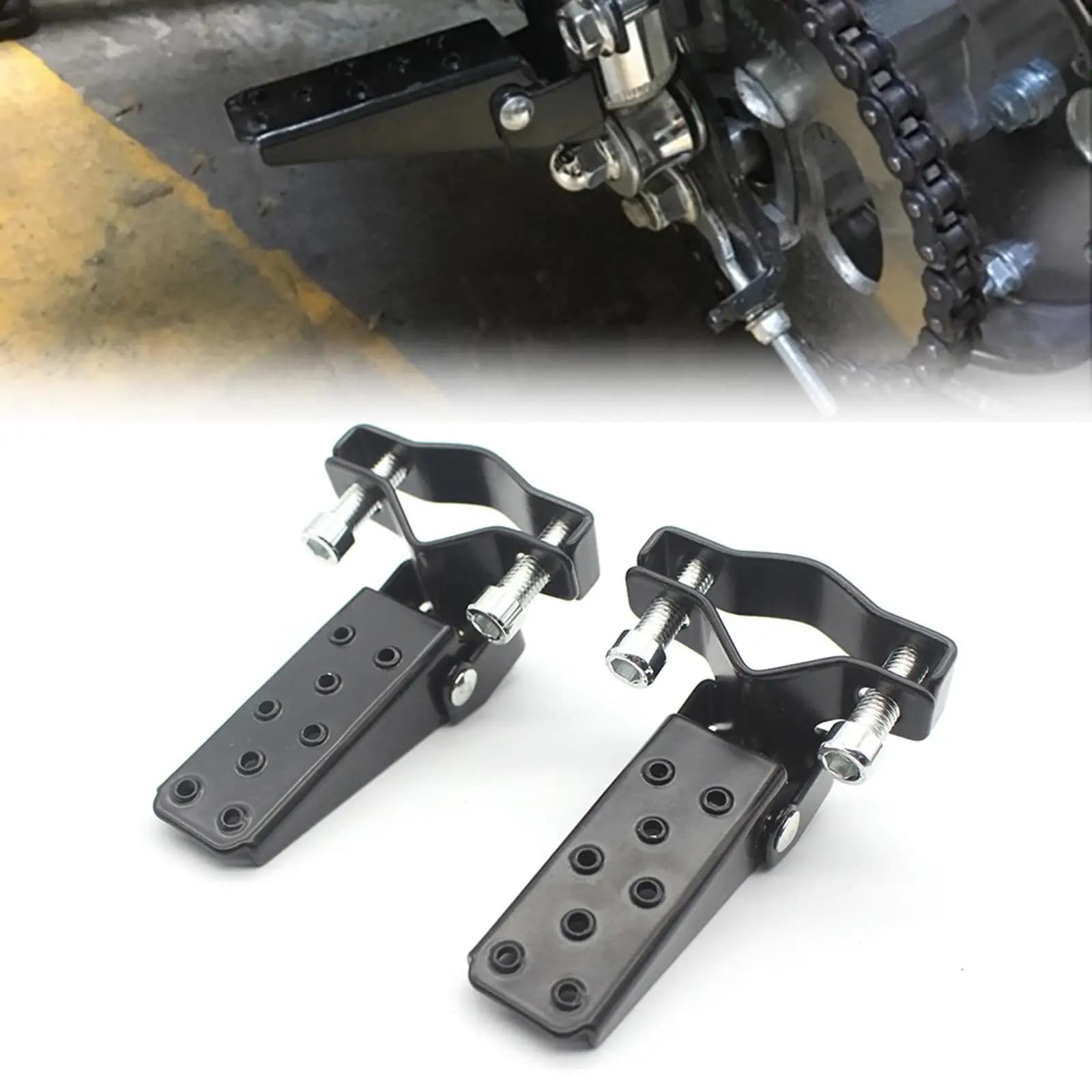 Pedane anteriori per moto Parti CNC di ricambio per poggiapiedi con pedale largo in acciaio per modifica e aggiornamenti personalizzati del motociclo