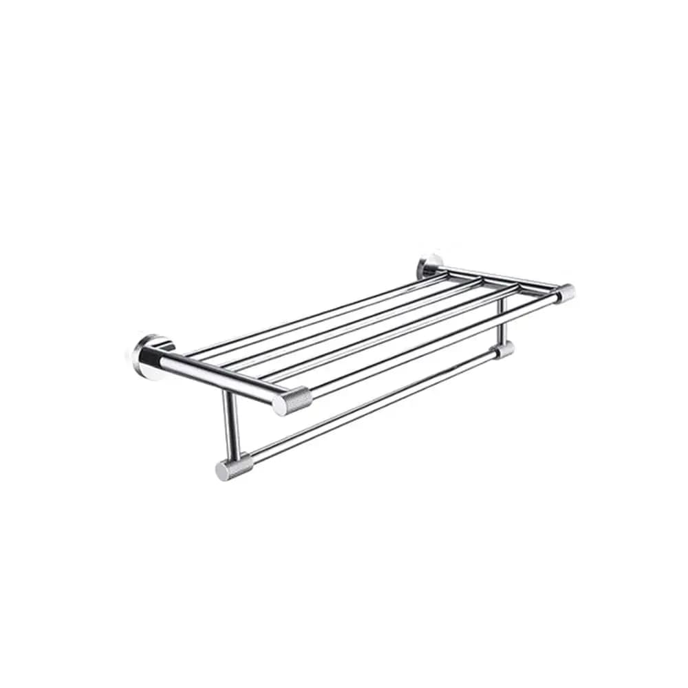 Set da Bagno in Acciaio Inox Cromato: Portasciugamani, Scopino WC, Portarotolo, Portasapone, Ganci da Parete, Personalizzabile