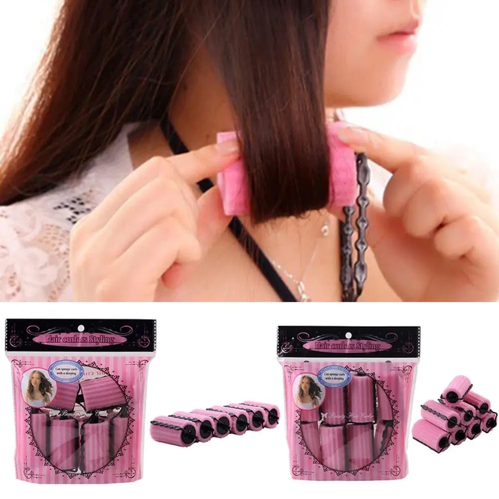 Sponge Foam Hair Rollers Heatless Wave Maker Sleeping Hair Curlers Soft DIY Hair Styling Rollers Accessories for Women