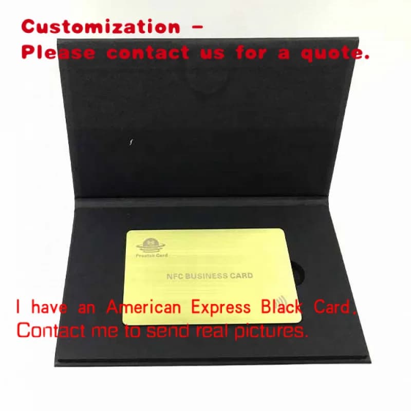 personalizzato. Biglietto da visita associativo in metallo Nfc 213 215 personalizzato di alta qualità con scatola