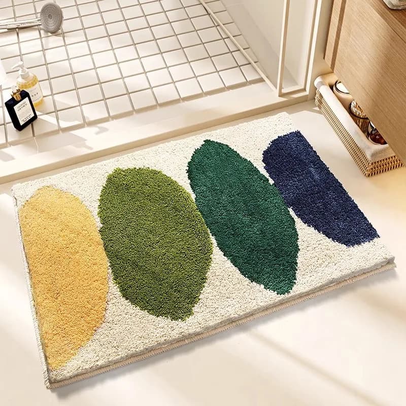 Tappetino assorbente per pavimento, antiscivolo, per porta del bagno, tappeto per WC, per decorazioni domestiche