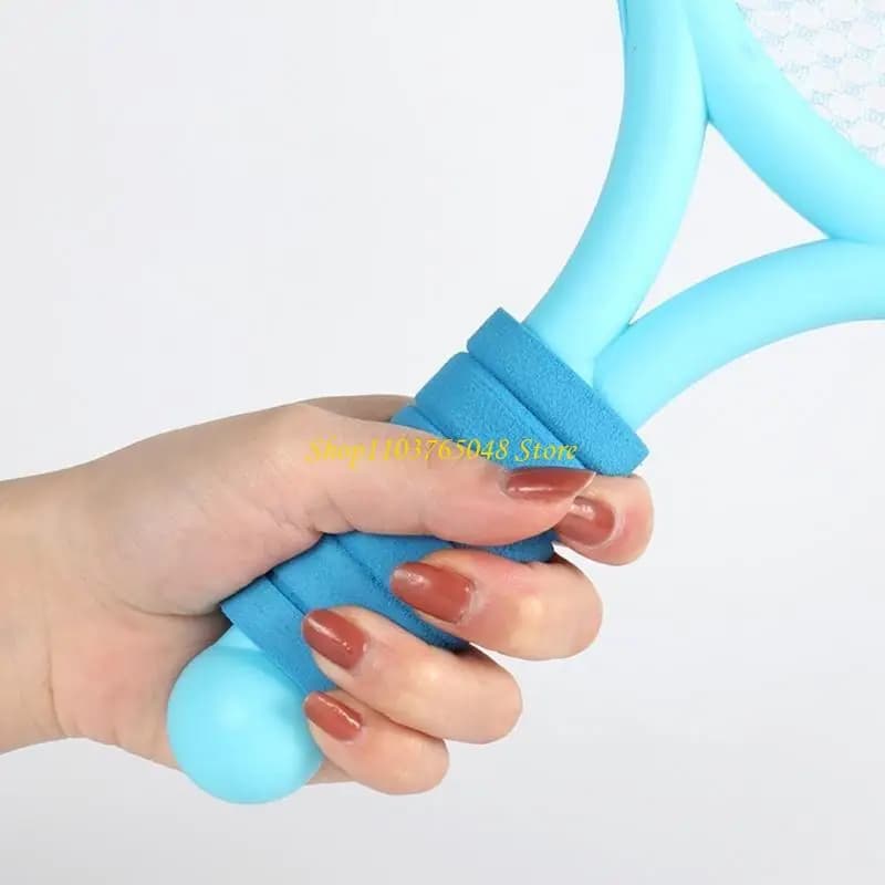 R53E Racchetta da tennis per bambini, giocattolo da badminton, con palline, per giochi in famiglia