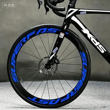 8-Piece set, ultra-fast reflective bicycle wheel sticker - road bike and mountain bike rim sticker, waterproof PVC tire sticker,