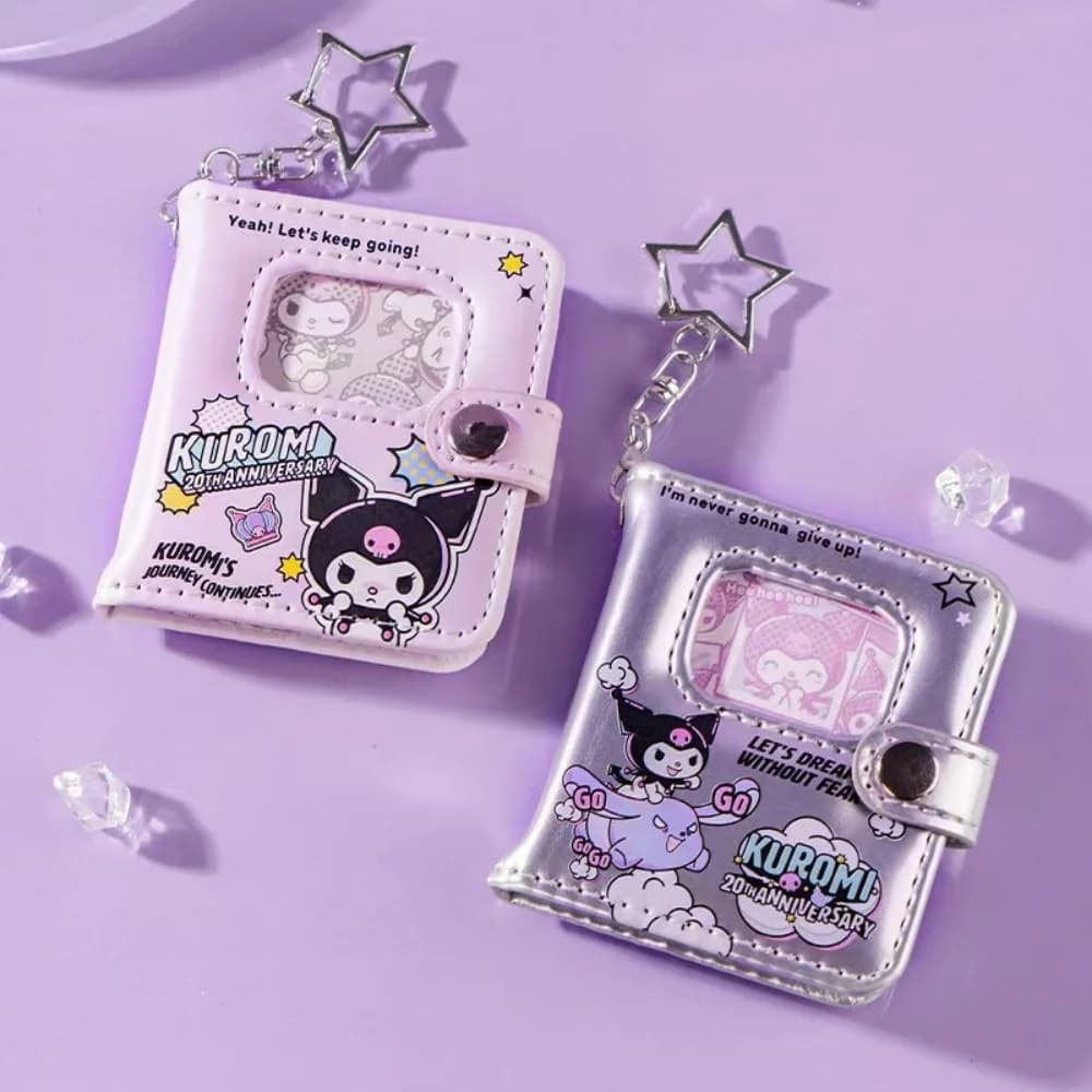 Genuino Sanrio Kuromi Cartoon Button Notebook Kawaii Mini Planner portatile Studente Forniture di cancelleria Regali di compleanno per ragazze