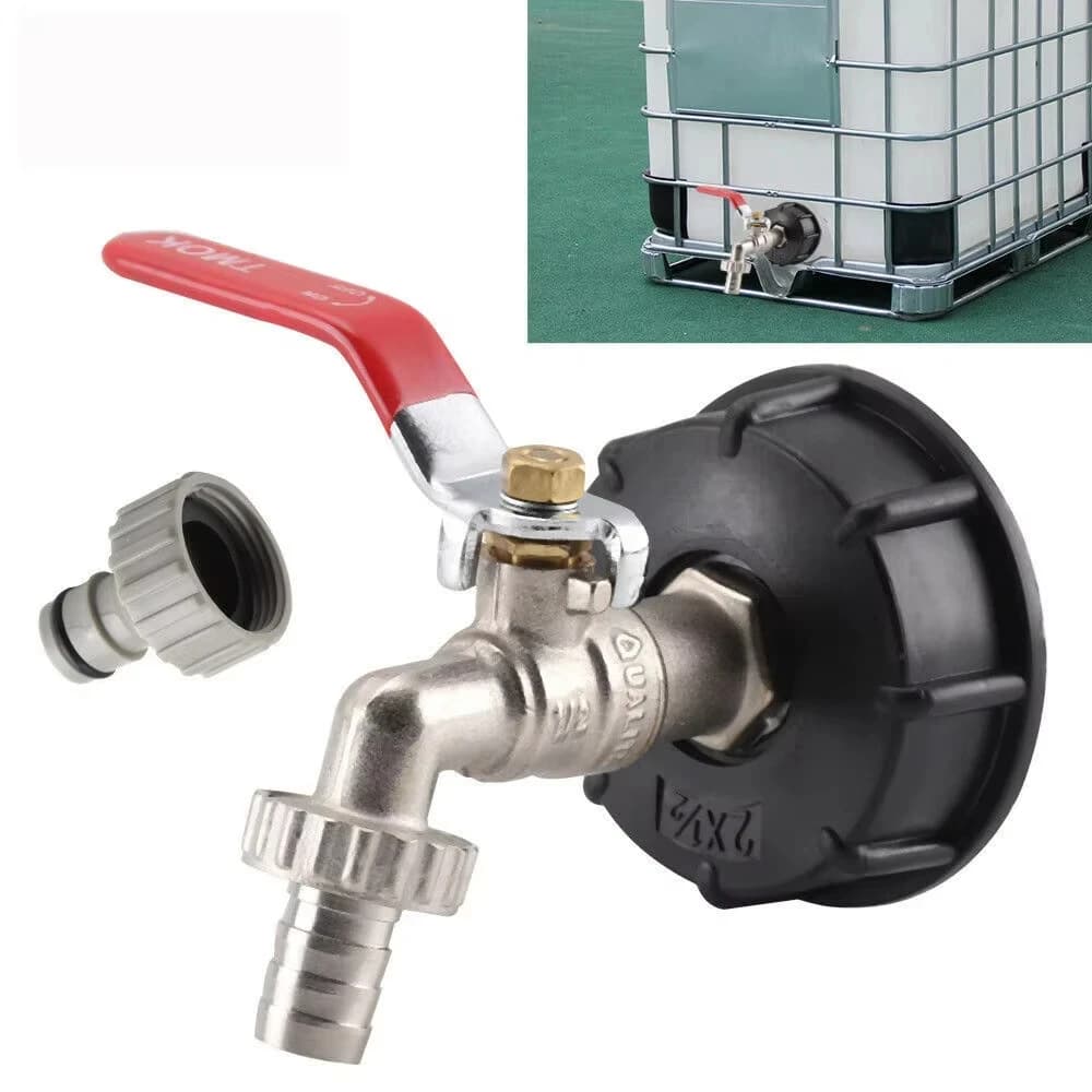 1 pz IBC Tote Raccordo del serbatoio Adattatore di scarico del tubo 1/2 pollici 3/4 pollici 1 pollice Filettatura IBC Serbatoio A Dapter Rubinetto connettore di ricambio