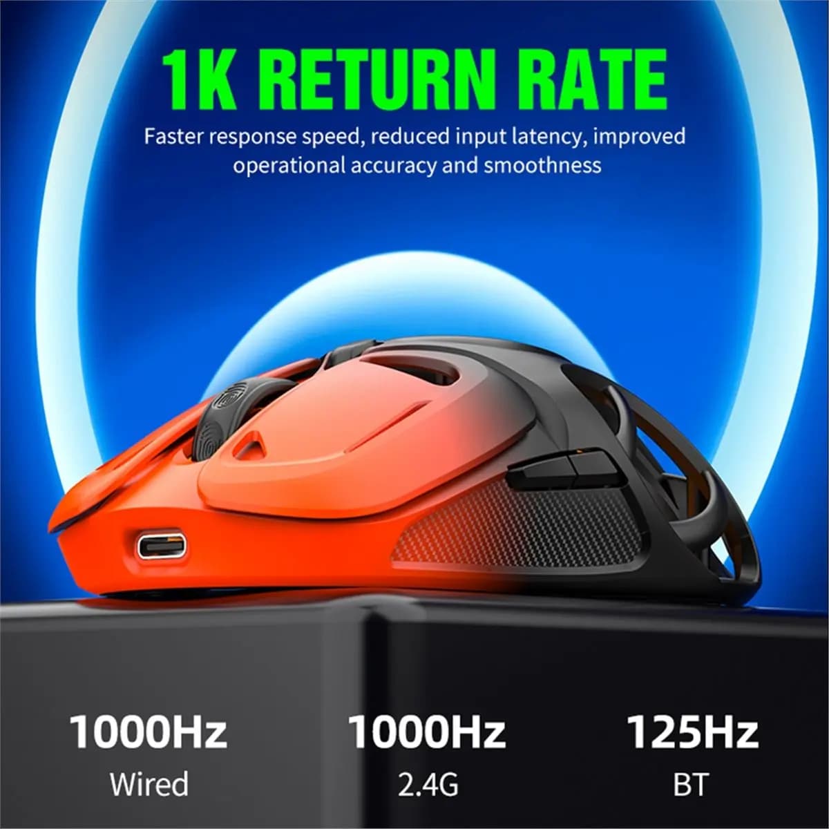 [VALUE PACK]Bluetooth Wireless Mouse Tri-Mode BT/2.4G/Wired 10000 DPI 1000Hz Universal Gaming Mouse for Android IOS PC Laptop B