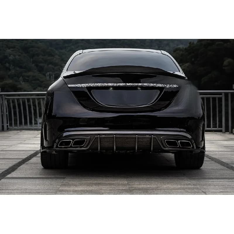 High Quality Dry Carbon Fiber Rear Bumper Lip Diffuser For W205 C63 2015-2021