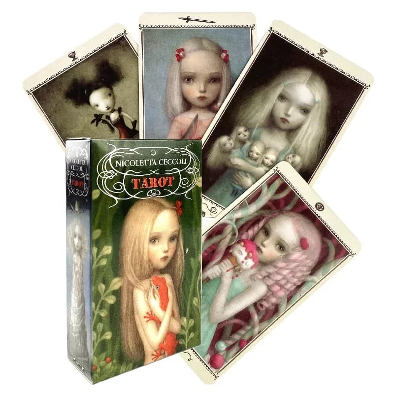Nicoletta Cecco Tarocchi Mazzo di Carte Cinque Lingue Principianti Set Divinazione 78 Carte Gioco di Carte a Colori Giochi da Tavolo da Tavolo