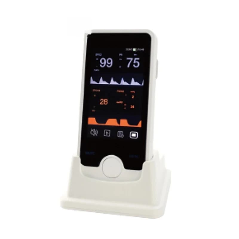 EURPET Portable Pet Pulse Oximeter Ve4 Multiparameter Display Tool for Pressure Pulse Detection for Veterinary Animals Etco2