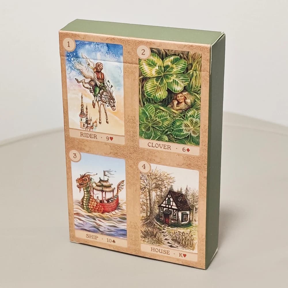 Mazzo di fiabe Lenormand 38 carte Lenormand stampate su cartoncino doppio goffrato 350GSM 9*6 cm