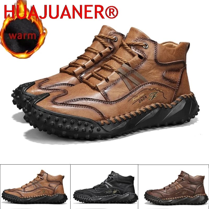 Nuovi Stivali da Uomo Artigianali 2026: Sneakers Casual in Pelle da Esterno, Traspiranti, Modello Autunnale - Offerta Imperdibile