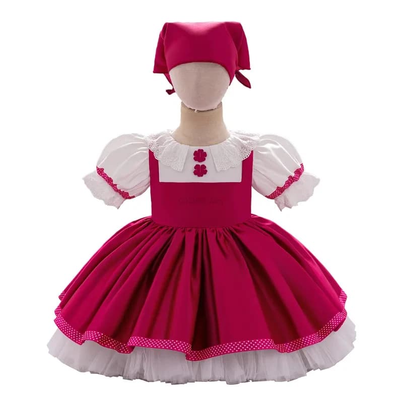 ❤️❤️❤️Princess Masha Costume for s Halloween Christmas Maid Dress Up Birthday Party Outfits with Headband for 6 Months 3 Y❤️⭐️❤️