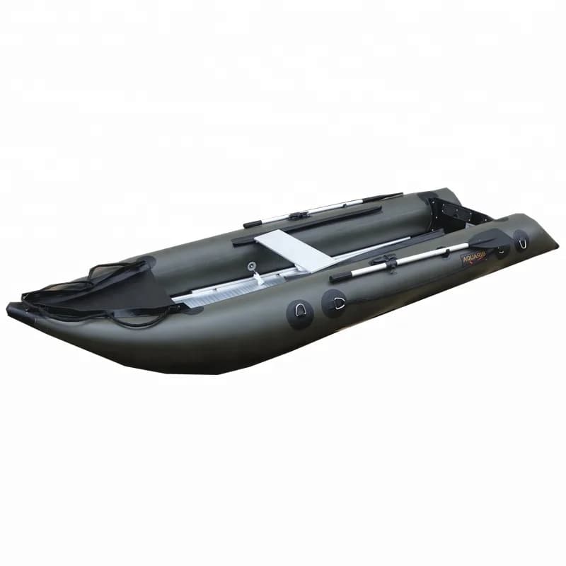 Gommone Gonfiabile da 3,8m con Fondo in Alluminio, Kayak Gonfiabile a Forma di Freccia