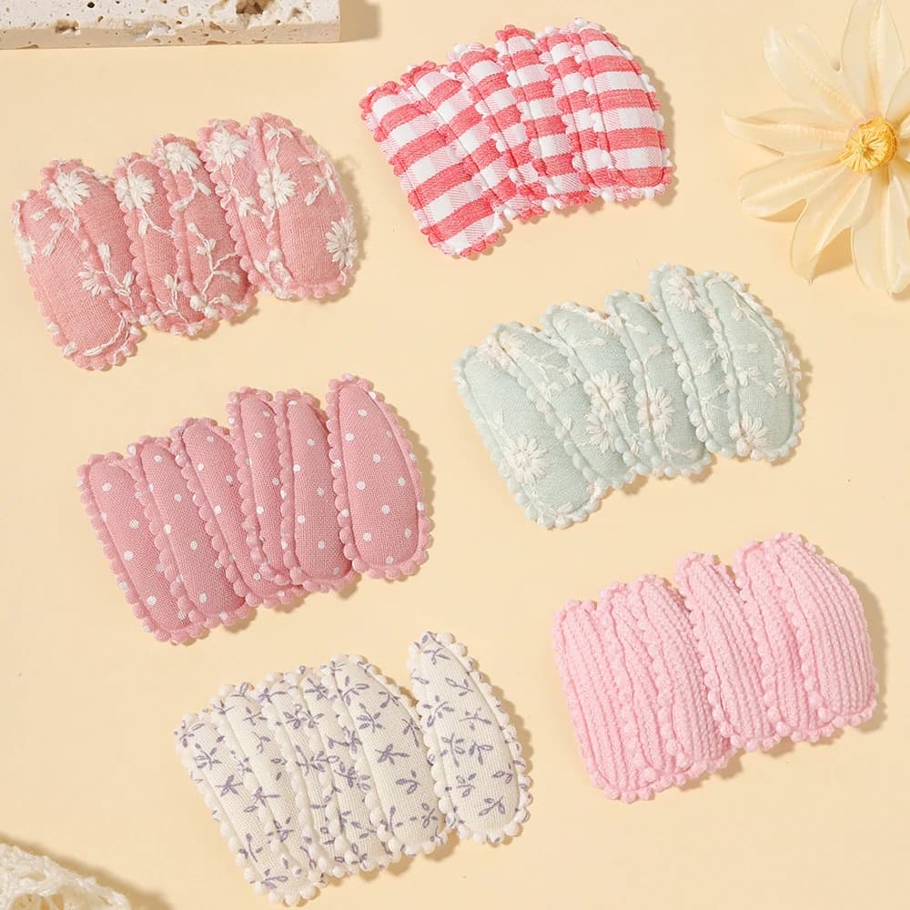 10PCS Mini Cute Fabric Water Drop BB Clip Baby Girl Female Babies Daily Party Decoration Hair Clips Kids Hair Accessories Gifts