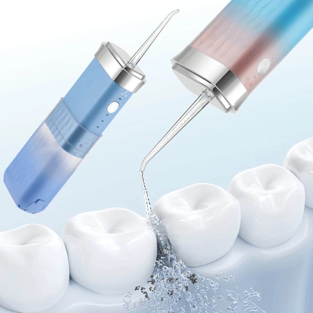 Portable Electric Oral Water Flosser Teeth Whitening Teeth Cleaning Tools with Wireless Dental Waterjet for Home Travel