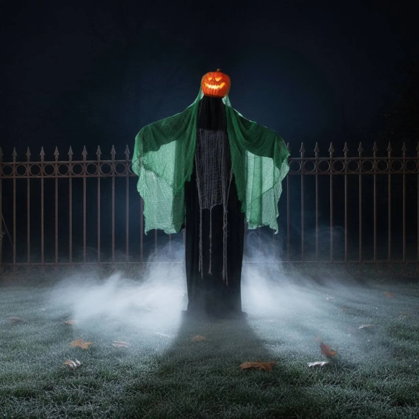 Sound-Activated Halloween Figure Motion Sensor Light-up Pumpkin Ghost Seasonal Decor Creepy Howling for Outdoor