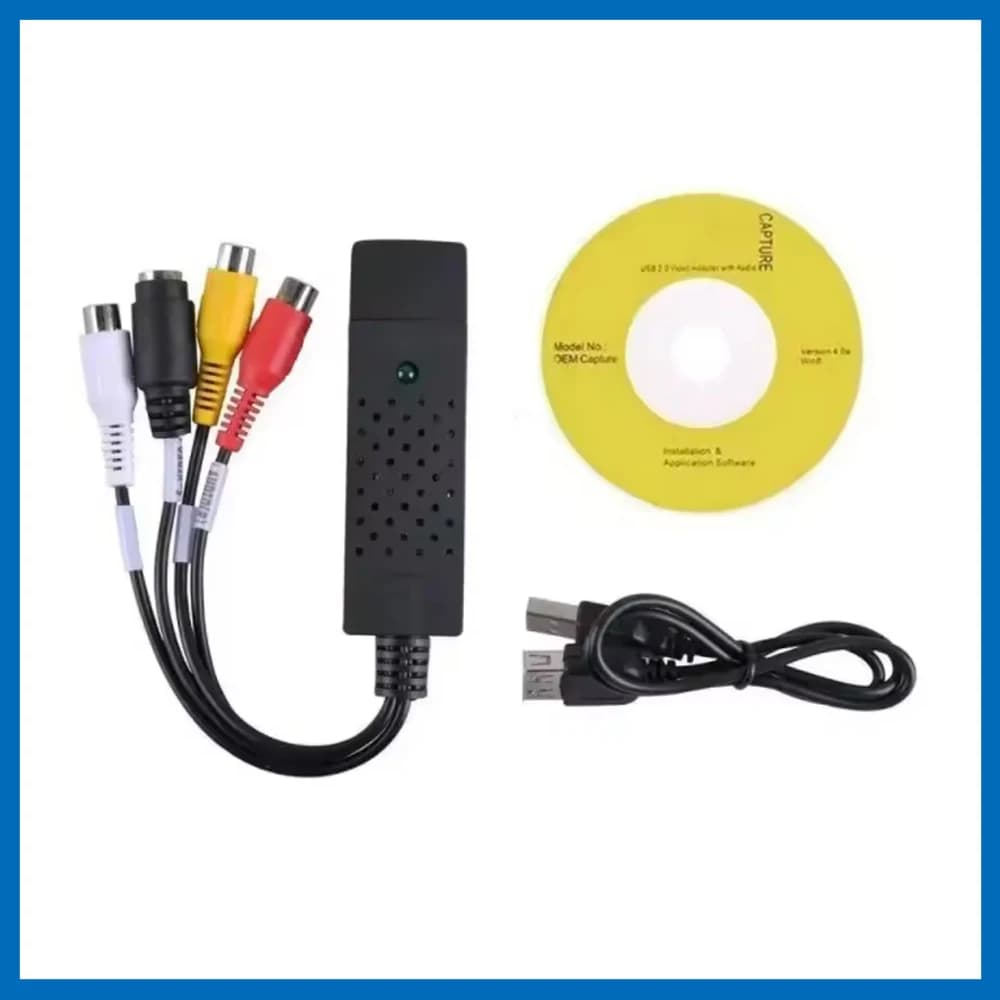 Convertitore audio video Scheda di acquisizione USB 2.0 Easy Cap Convertitore audio video TV DVD VHS Scheda adattatore di acquisizione audio TV Video DVR