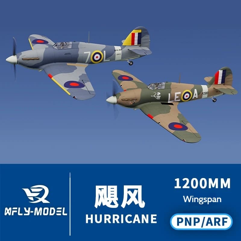 Xfly New Sell Well 1200mm Wingspan "Hurricane" Mk.I Remote Control Fighter World War II Military Space Model Airplane Gift