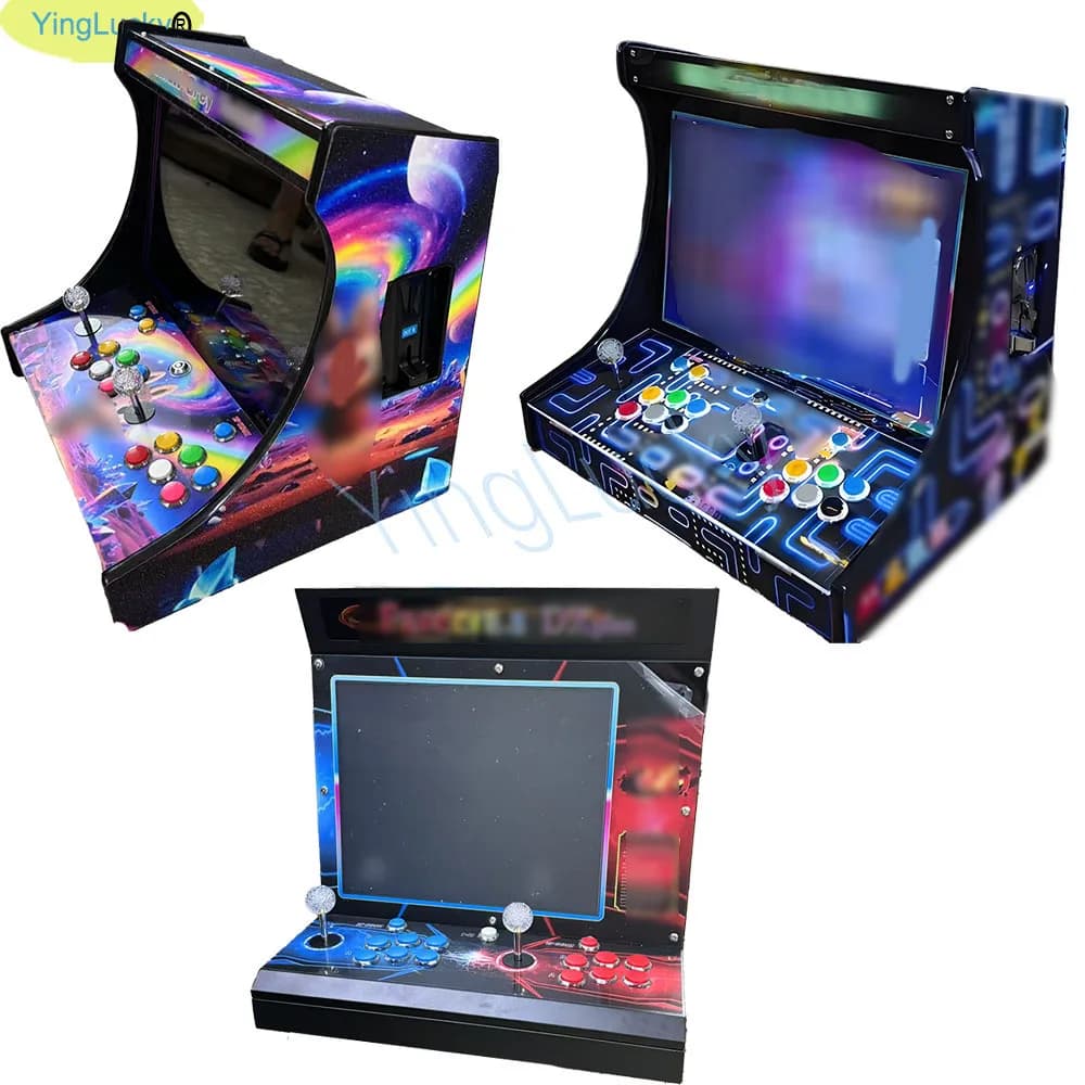 Console per videogiochi Arcade per 2 giocatori LCD da 22/19/17 pollici Bartop costruisce con pulsante joystick gettoniera SAGA DX 26800 in 1 per TV