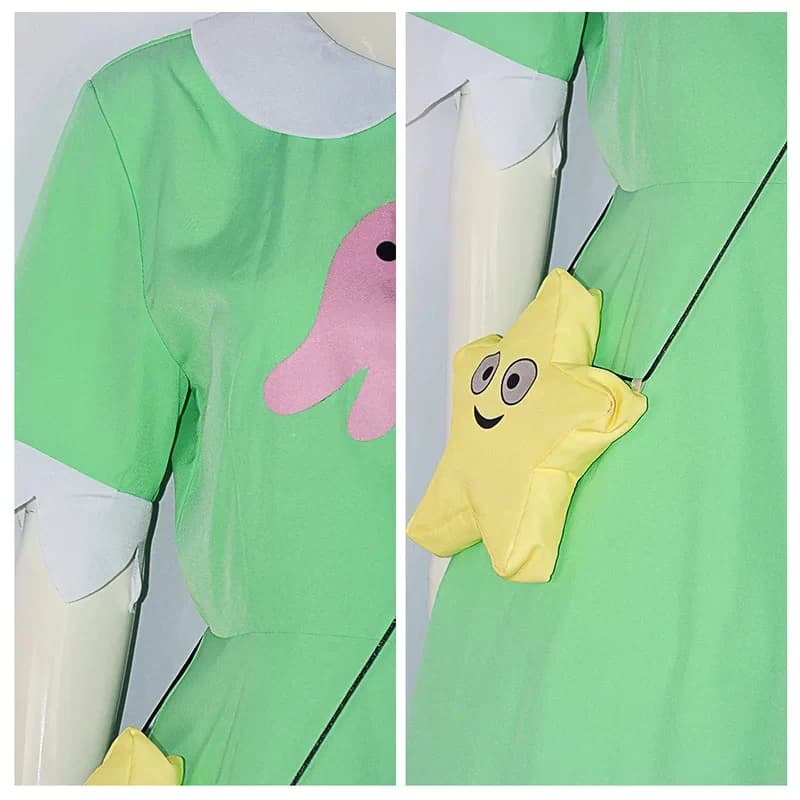 A'4\v.6/c'8 Anime vs. le Forze del Male Cosplay Star Butterfly Abito Verde Copricapo Rosso Calze Costume di Halloween5,j'8.k/4