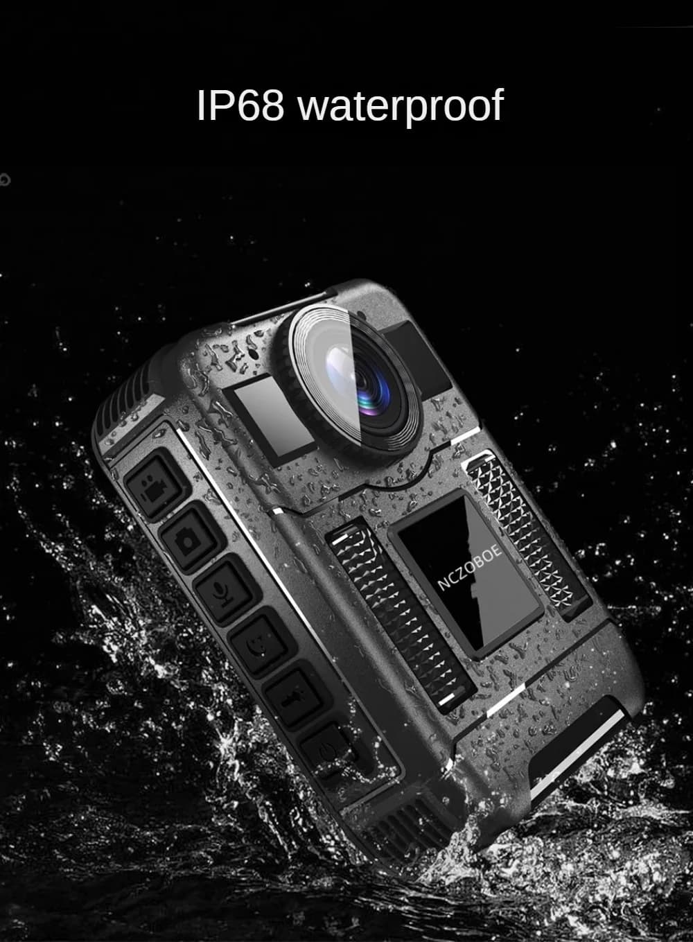 CNZOBOE, 3200mAh Battery, 24H Recording, Warning Light, 8 LED IR for Night Vision, Motion Detection, Webcam