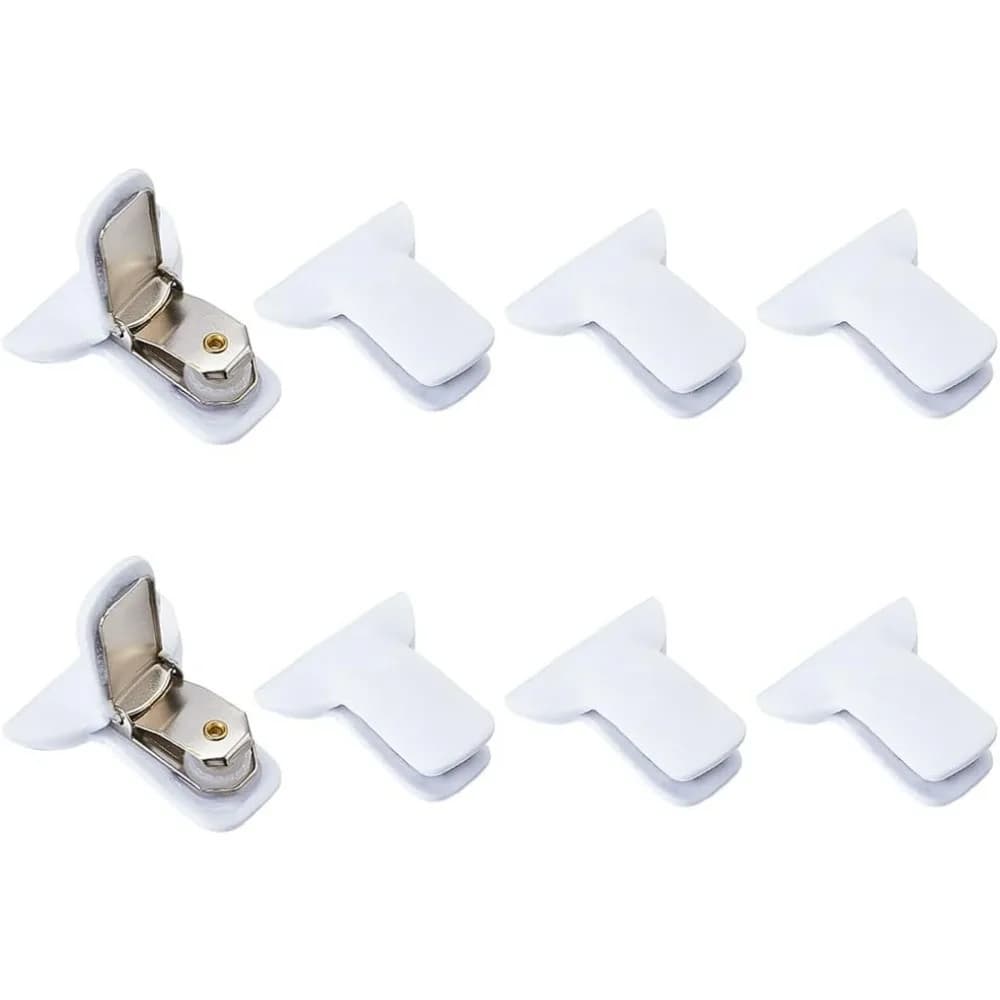 8 pezzi clip per trapunta imbottita clip imbottite bianche clip per piumino in metallo elementi di fissaggio per coperte biancheria da letto consolatore sicuro che impedisce
