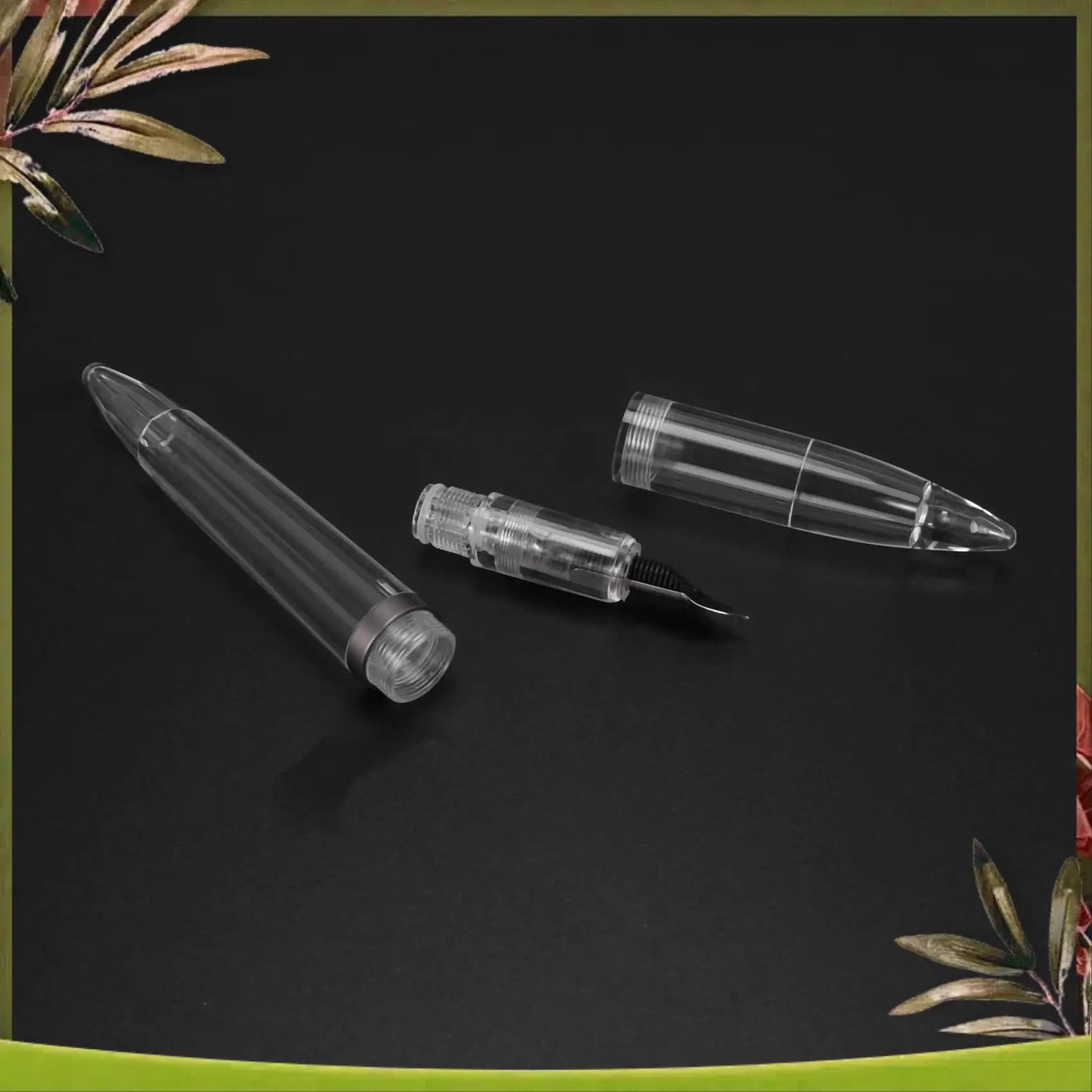 New-0.5Mm Nib Fountain Pen With Eyedropper High Capacity Transparent Pens Office School Supplies For Student Writing Gifts Stati