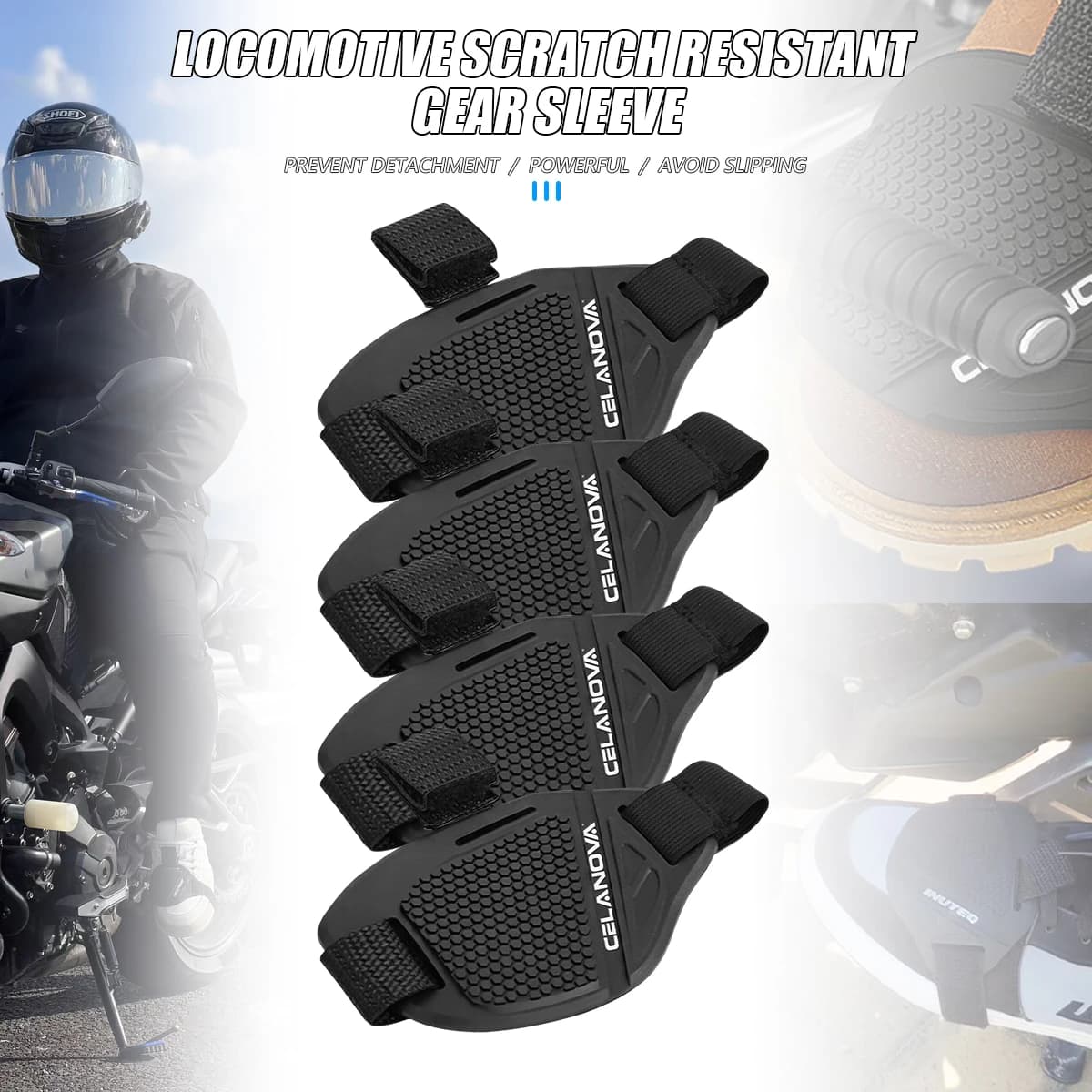 Protezioni universali per copriscarpe per moto Protezioni per cambio marcia per moto Protezione per stivali durevole antiscivolo Shifte per ingranaggi antiscivolo