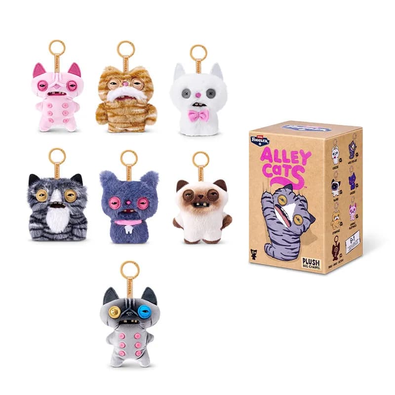 Fuggler Ufficiale Originale Simpatico Mostro Dentato Gatto Notturno delle Fosse Scure Blind Box Ciondolo Peluche Divertente Bambola Trendy Portachiavi Regalo Carino per Ragazze