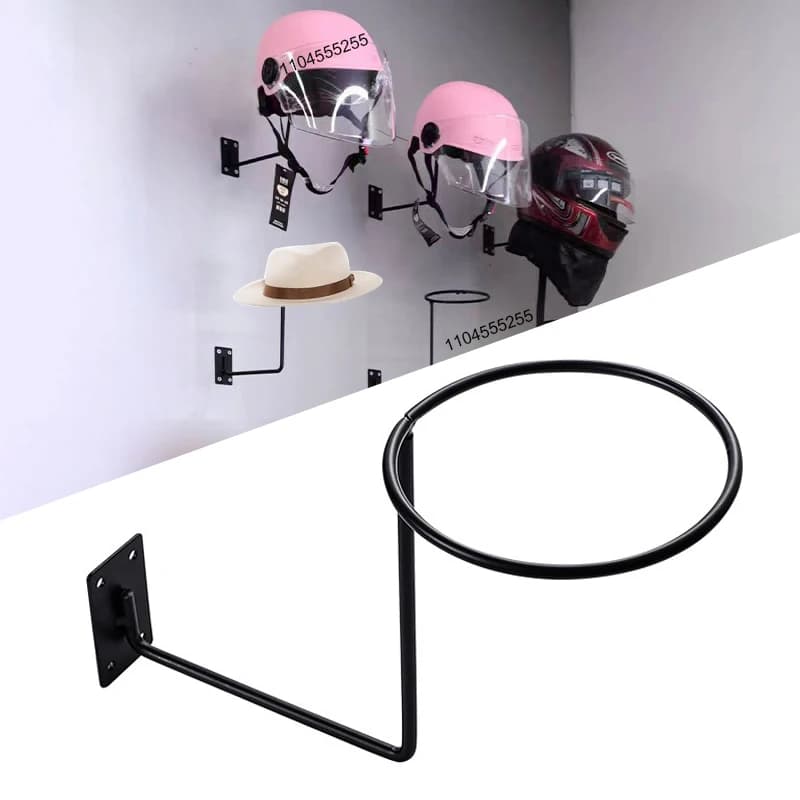Appendiabiti per casco Portacasco Gancio a parete Supporto in metallo per cappotti Cappelli Berretti Accessori moto