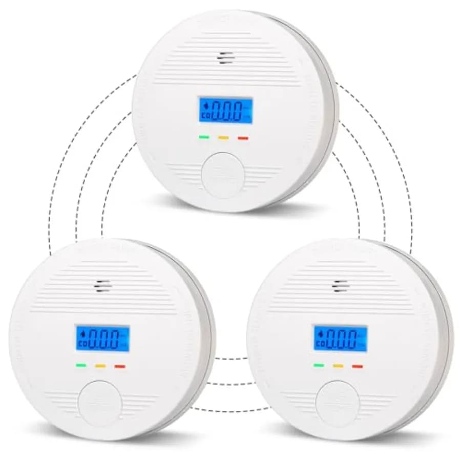 Rilevatore di Fumo e Monossido di Carbonio Interconnesso, Batteria 10 Anni, Allarme Wireless Interconnesso con Sensori Doppi per Casa