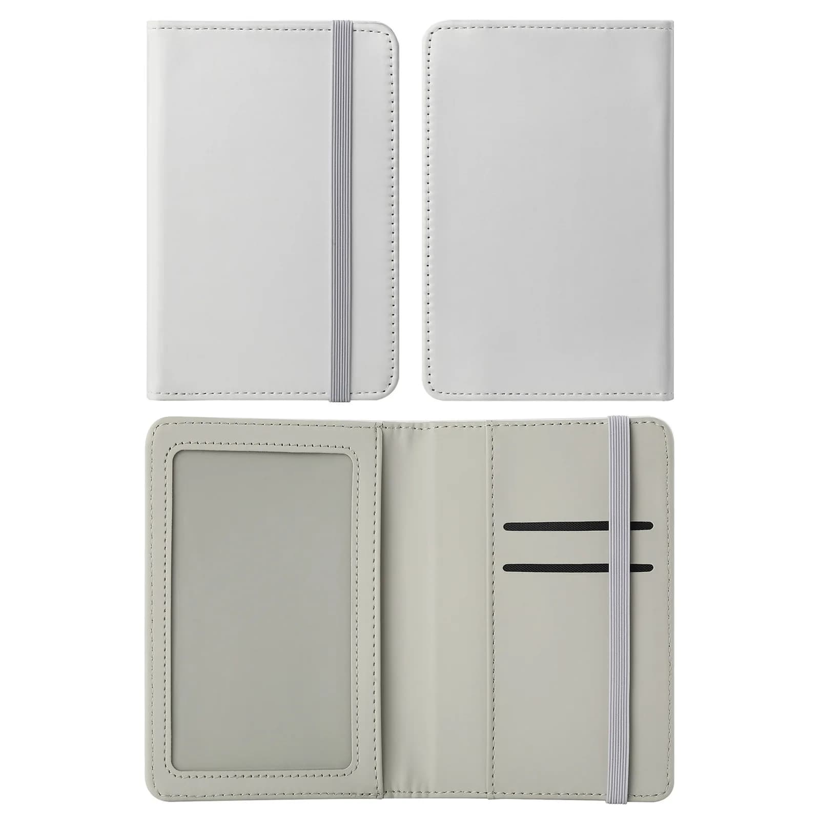 5pcs/lot Sublimation Blank Passport Book, Heat Transfer Printing Travel Passport Holder, Card Slot Case Bag