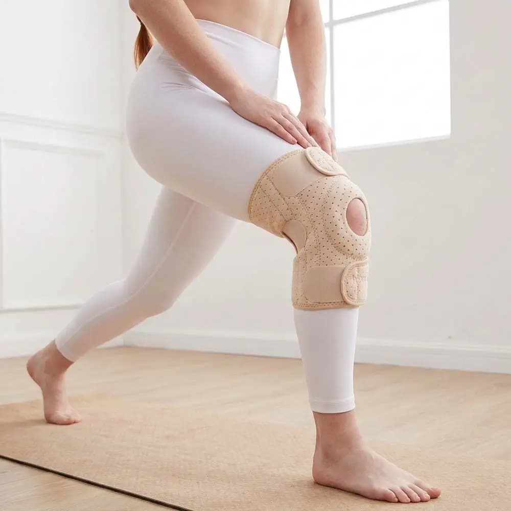 Protezione per Articolazioni, Supporto Elastico per Ginocchio, Ginocchiera Traspirante di Sicurezza, Assorbimento degli Urti, Cinturino Regolabile, Ginocchiera per Fitness