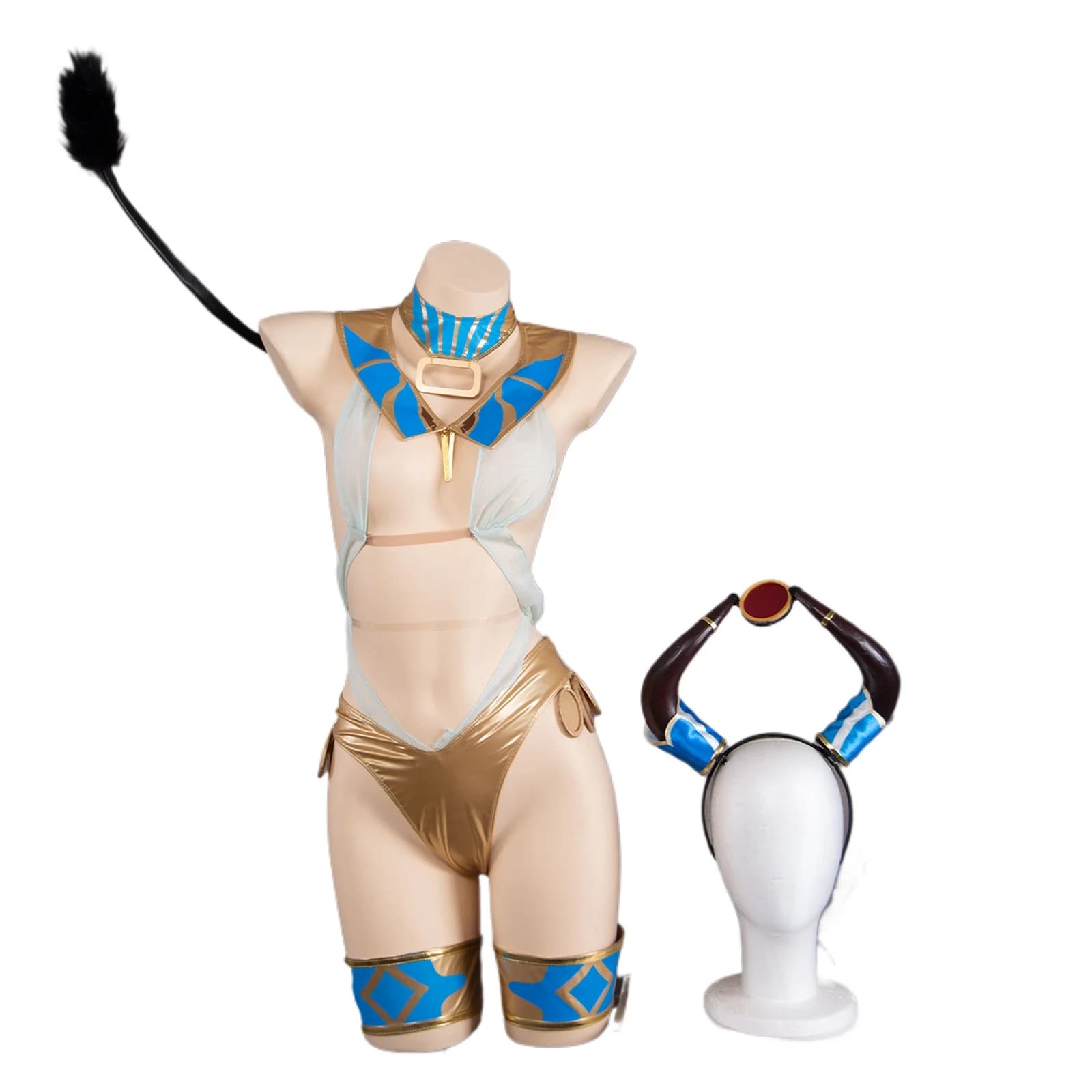 Azur Lane Raffaello Cosplay Outfit Egyptian Themed Costume Full Set Horns Tail Anime Women Cosplay Suit