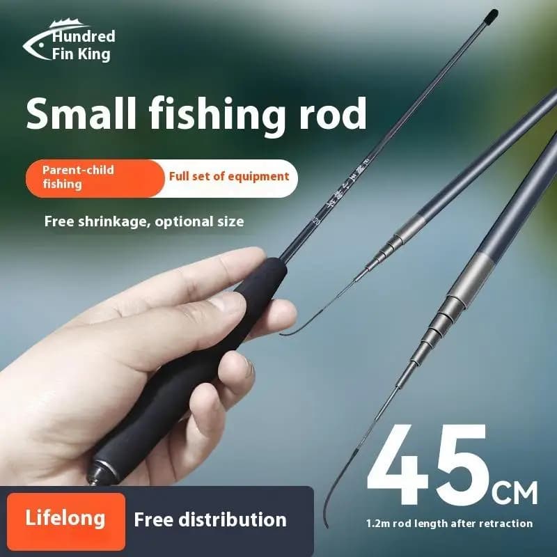 1PC winter fishing rod for shrimp fishing rod small fishing rod short section fishing rod portable fishing rod set for beginners