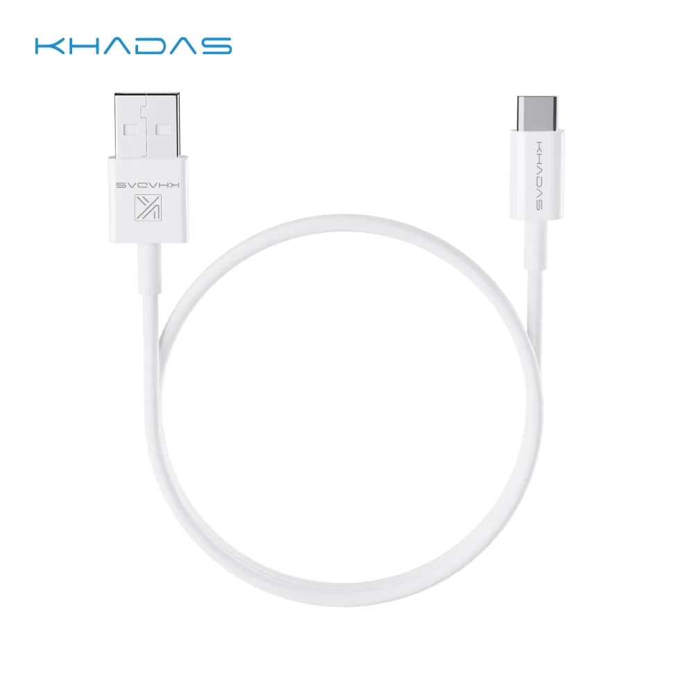 Khadas USB-C to USB-A 2.0 Cable Black 1.0-Meter